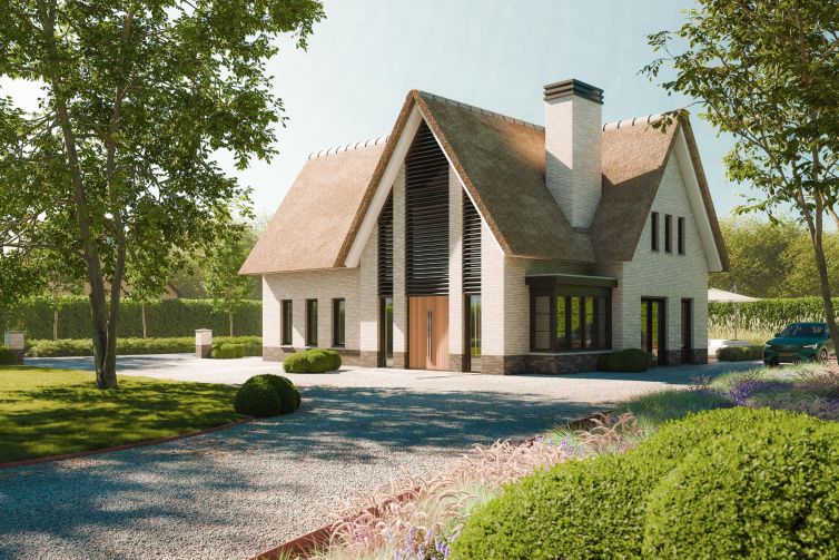 Villa met rieten kap